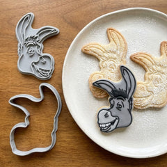 Cheerful Donkey Cookie Cutter & Stamp | Food-Grade PLA