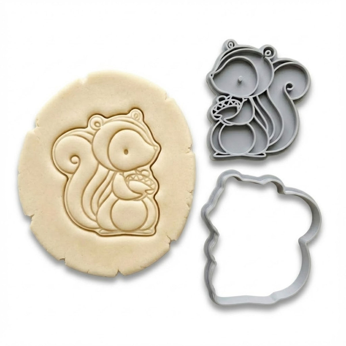 Nutty Squirrel Cookie Cutter & Stamp | Food-Grade PLA