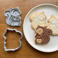 Nutty Squirrel Cookie Cutter & Stamp | Food-Grade PLA