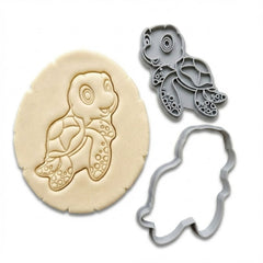Joyful Sea Turtle Cookie Cutter & Stamp | Food-Grade PLA
