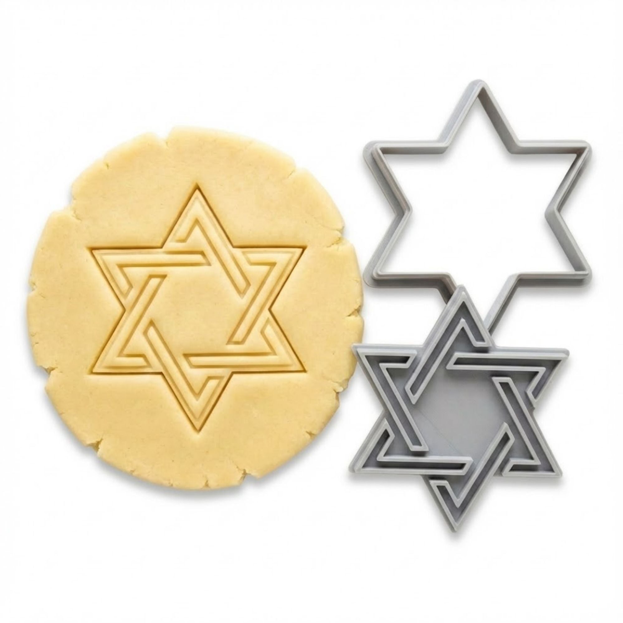 Star of David Cookie Cutter & Stamp | Food-Grade PLA