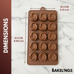 15-Cavity Mini Rose Shape Silicone Chocolate Mold