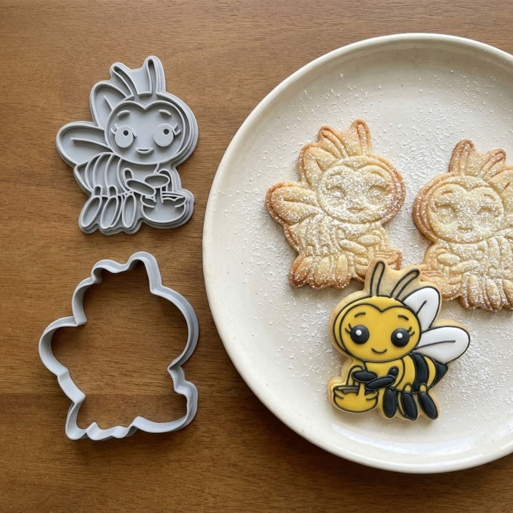 Sweet Honey Bee Cookie Cutter & Stamp | Food-Grade PLA