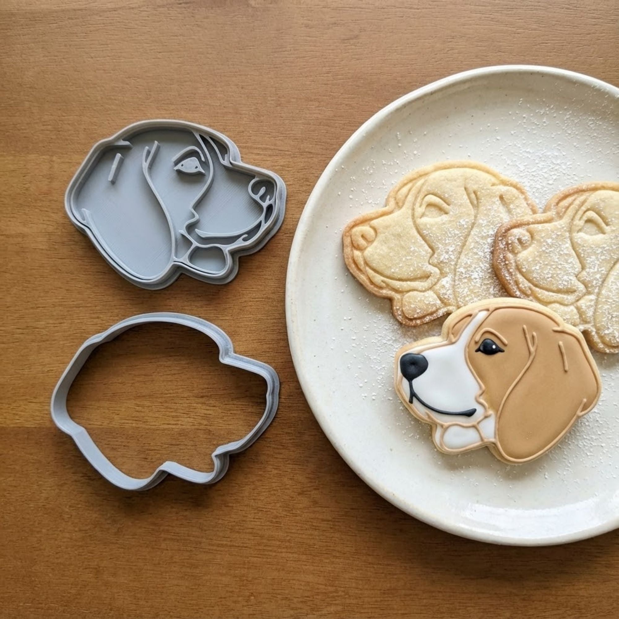 Loyal Hound Profile Cookie Cutter & Stamp | Food-Grade PLA