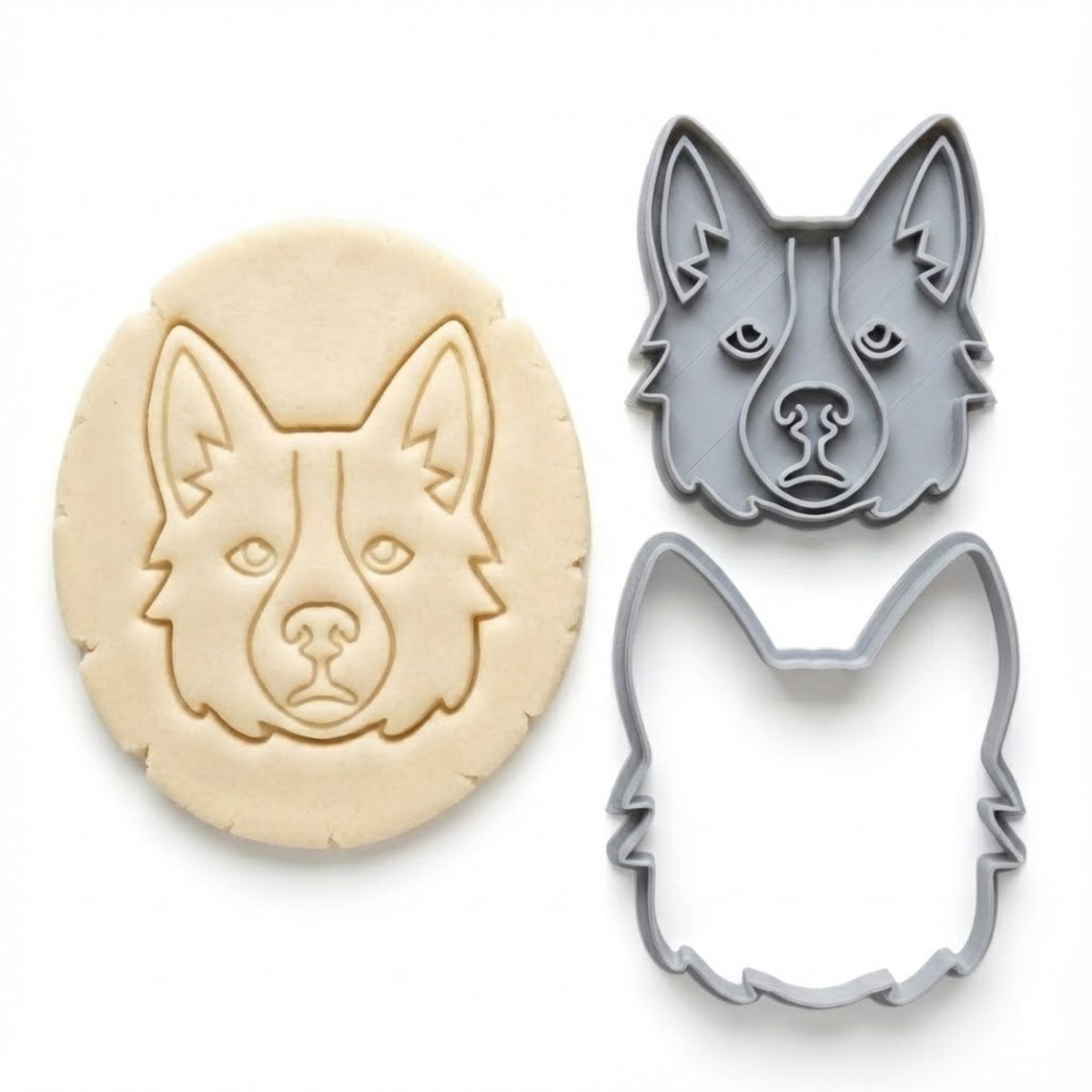Noble Shepherd Dog Cookie Cutter & Stamp | Food-Grade PLA