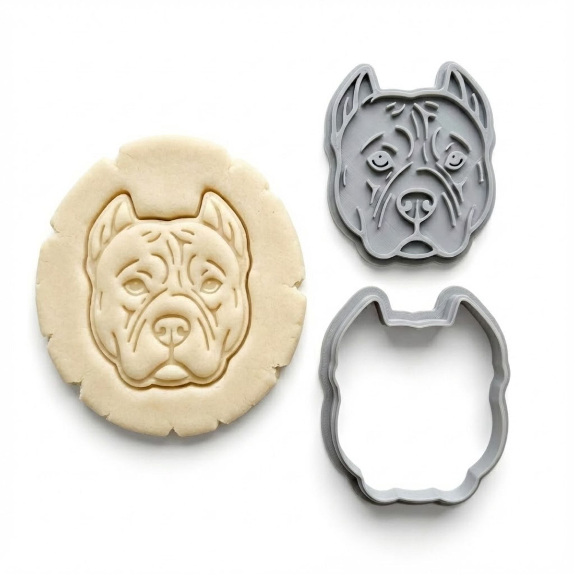 Noble American Bully Pitbull Cookie Cutter & Stamp | Food-Grade PLA
