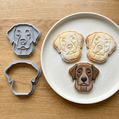 Friendly Retriever Face Cookie Cutter & Stamp | Food-Grade PLA