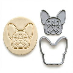 Detailed French Bulldog Cookie Cutter & Stamp | Food-Grade PLA