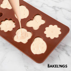 8-Cavity Ladybug & Flower Shape Silicone Chocolate Mold