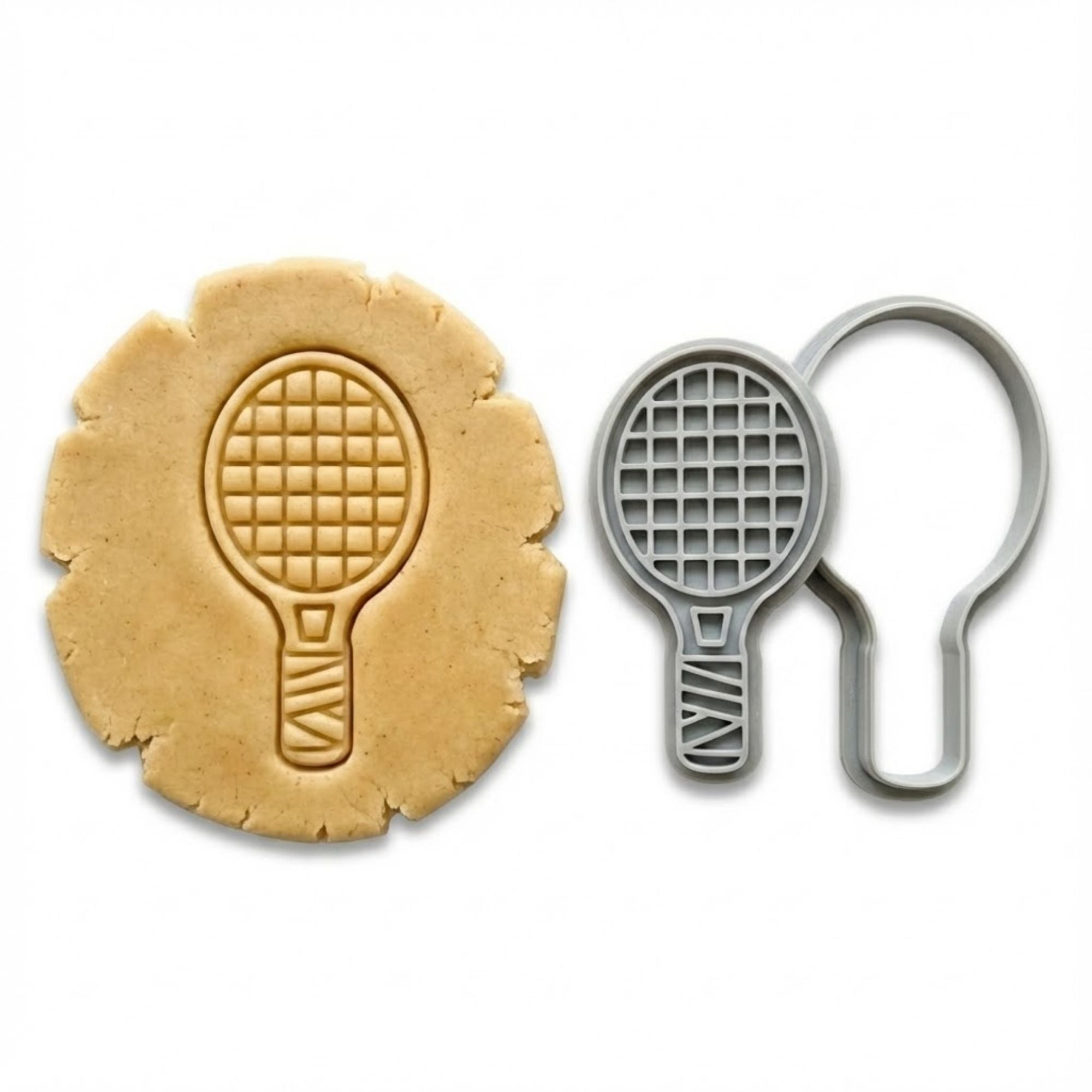 Pro Tennis Racket  Cookie Cutter & Stamp | Food-Grade PLA