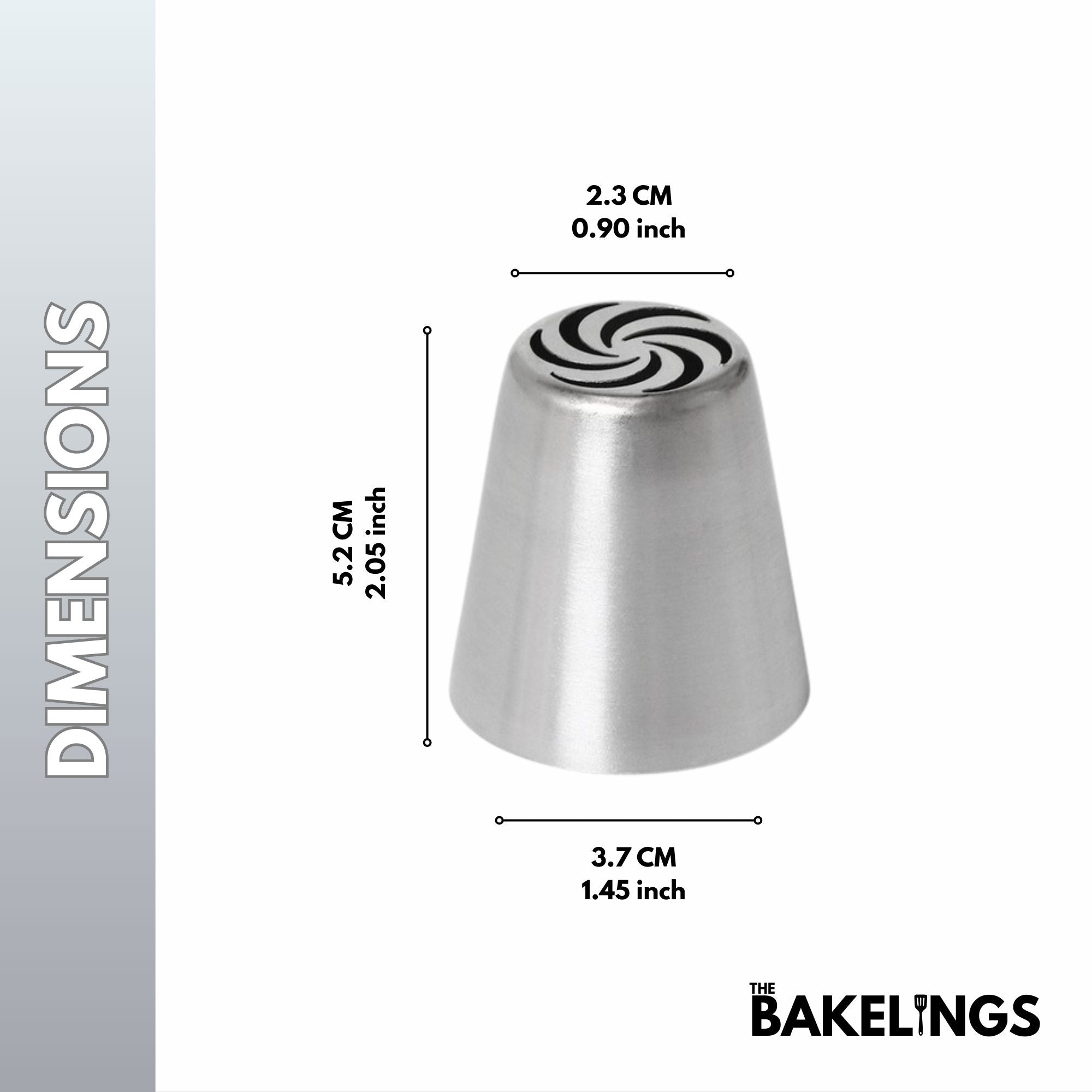 Stainless Steel Piping Nozzle Tip – Decorative Pattern Series | Model #219