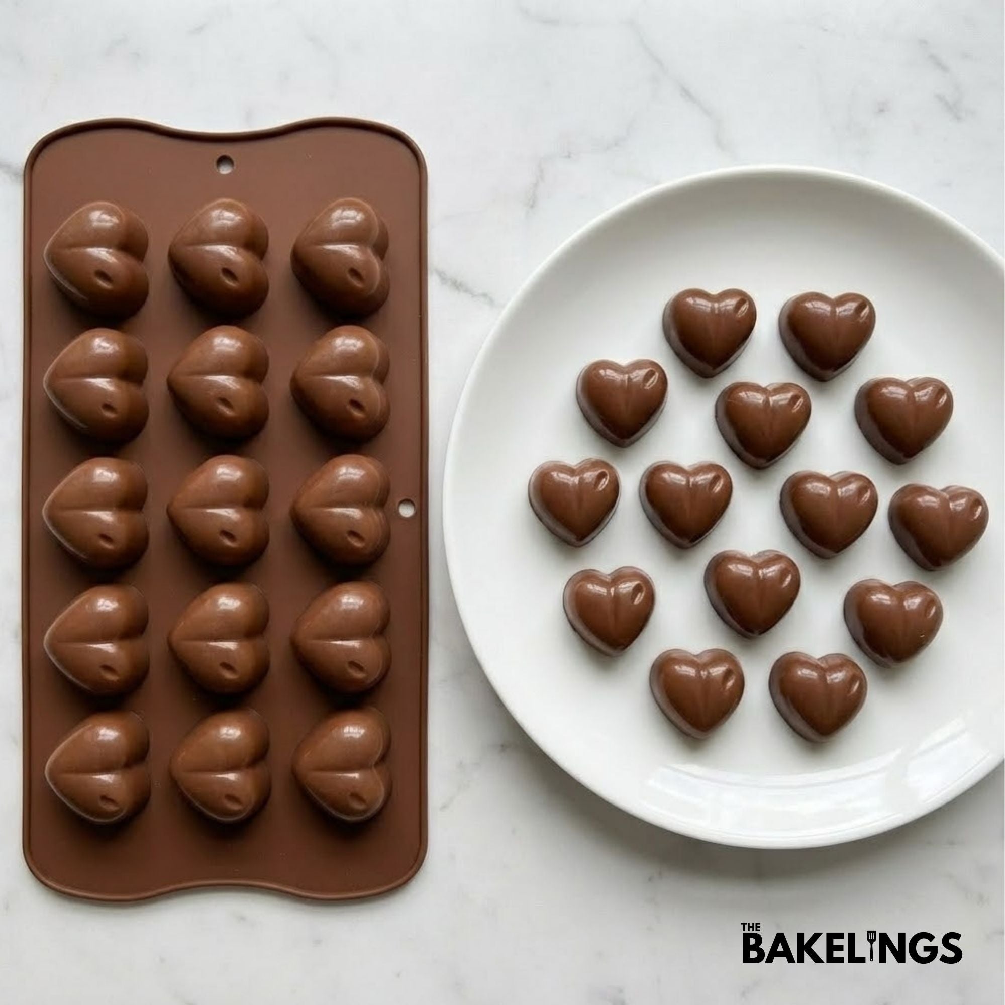 15-Cavity 3D Heart Shape Silicone Chocolate Mold