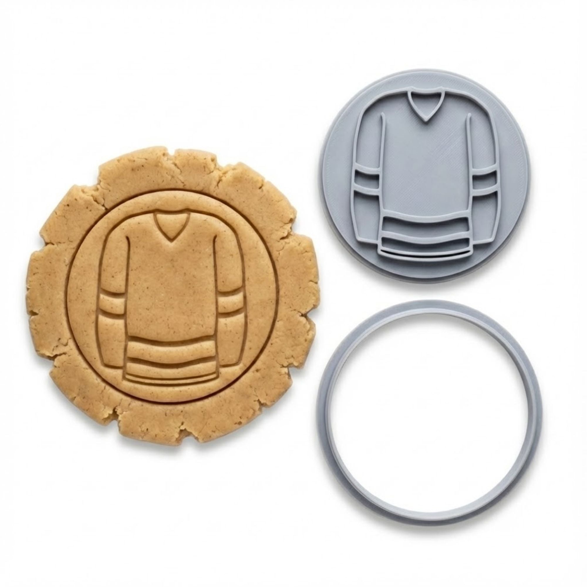 Ice Hockey Jersey Cookie Cutter & Stamp | Food-Grade PLA