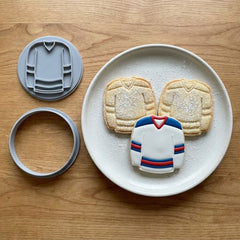 Ice Hockey Jersey Cookie Cutter & Stamp | Food-Grade PLA