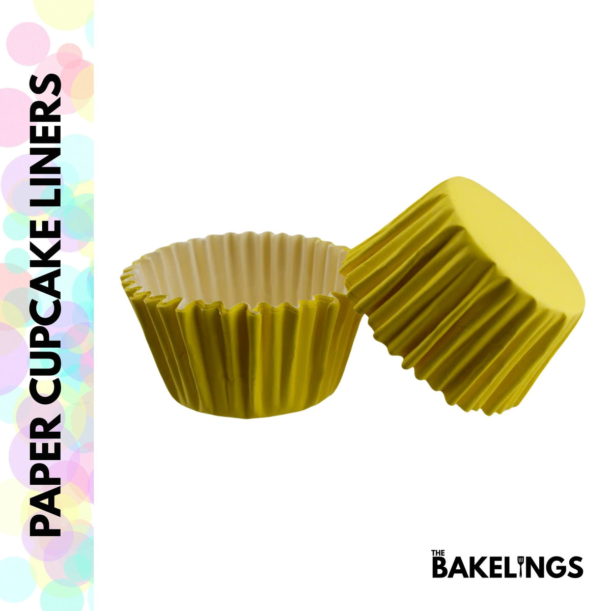 Cupcake Liners Sunshine Yellow 32 Pcs