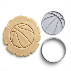 Classic Basketball Cookie Cutter & Stamp | Food-Grade PLA