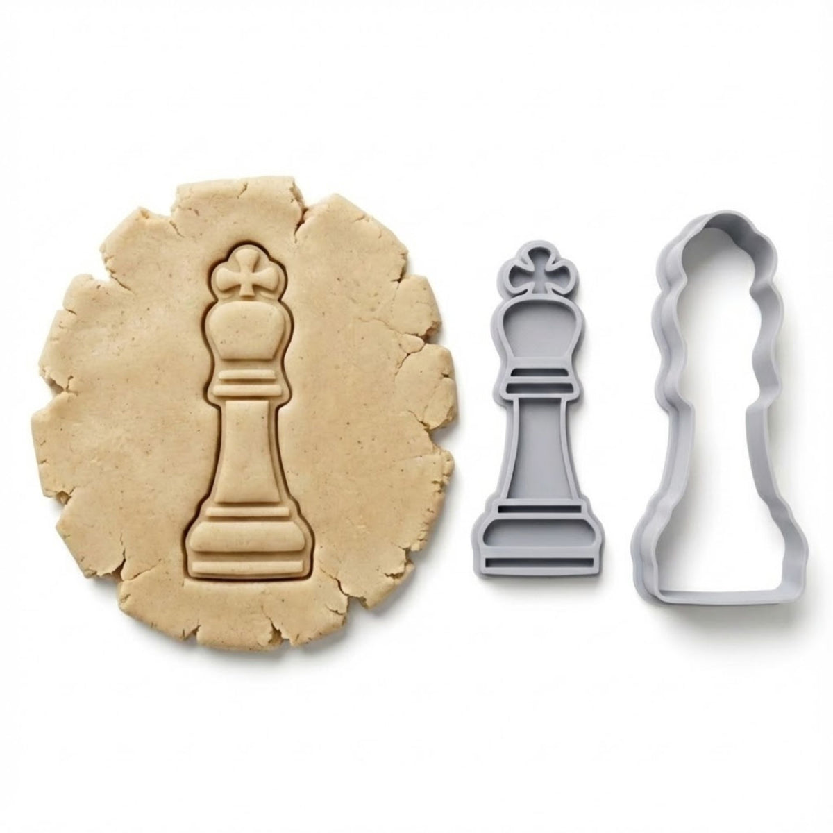 King Chess Piece Cookie Cutter & Stamp | Food-Grade PLA