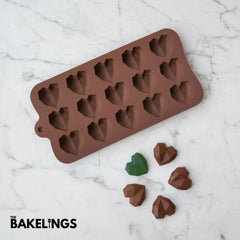 15-Cavity Diamond Heart Shape Silicone Chocolate Mold