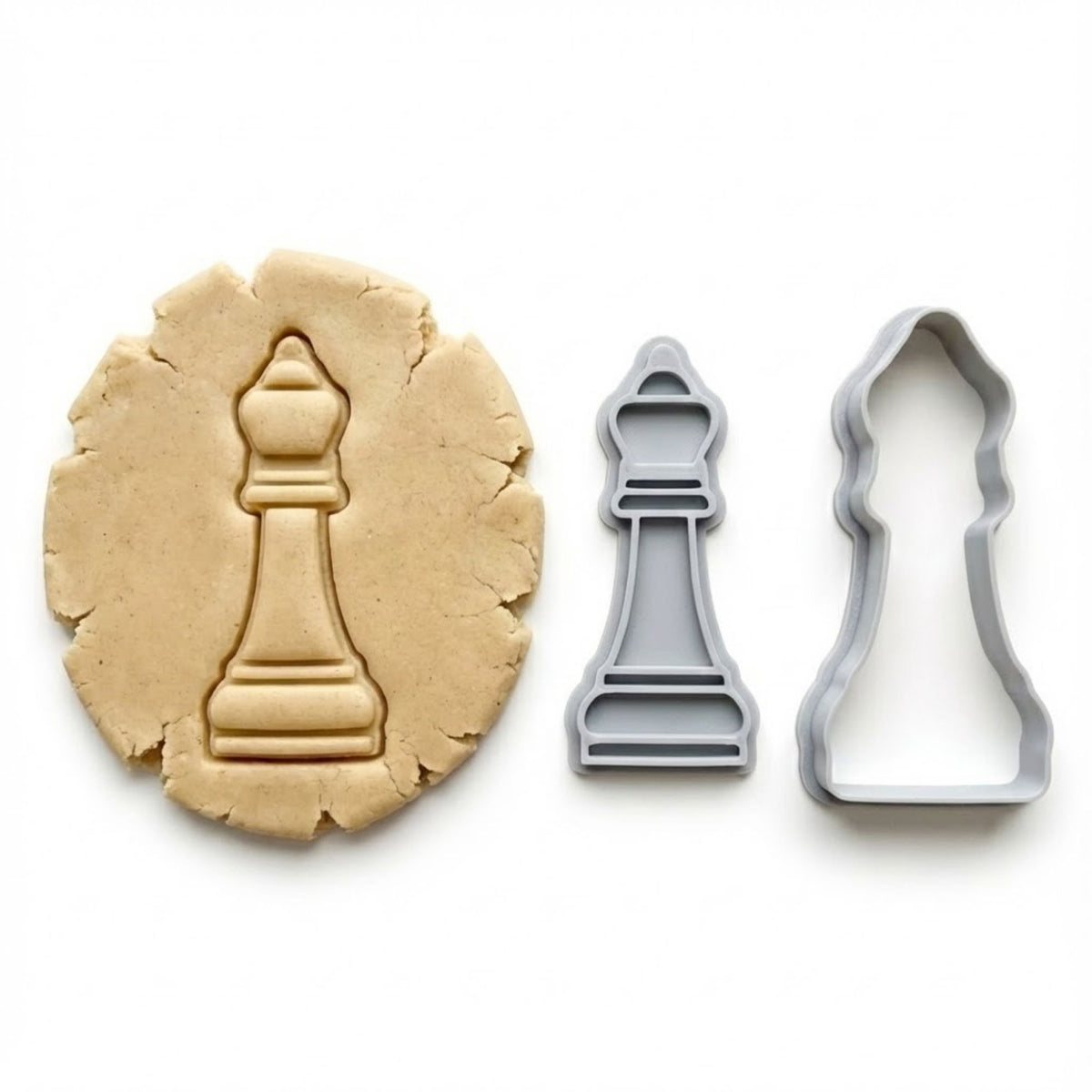 Queen Chess Piece Cookie Cutter & Stamp | Food-Grade PLA