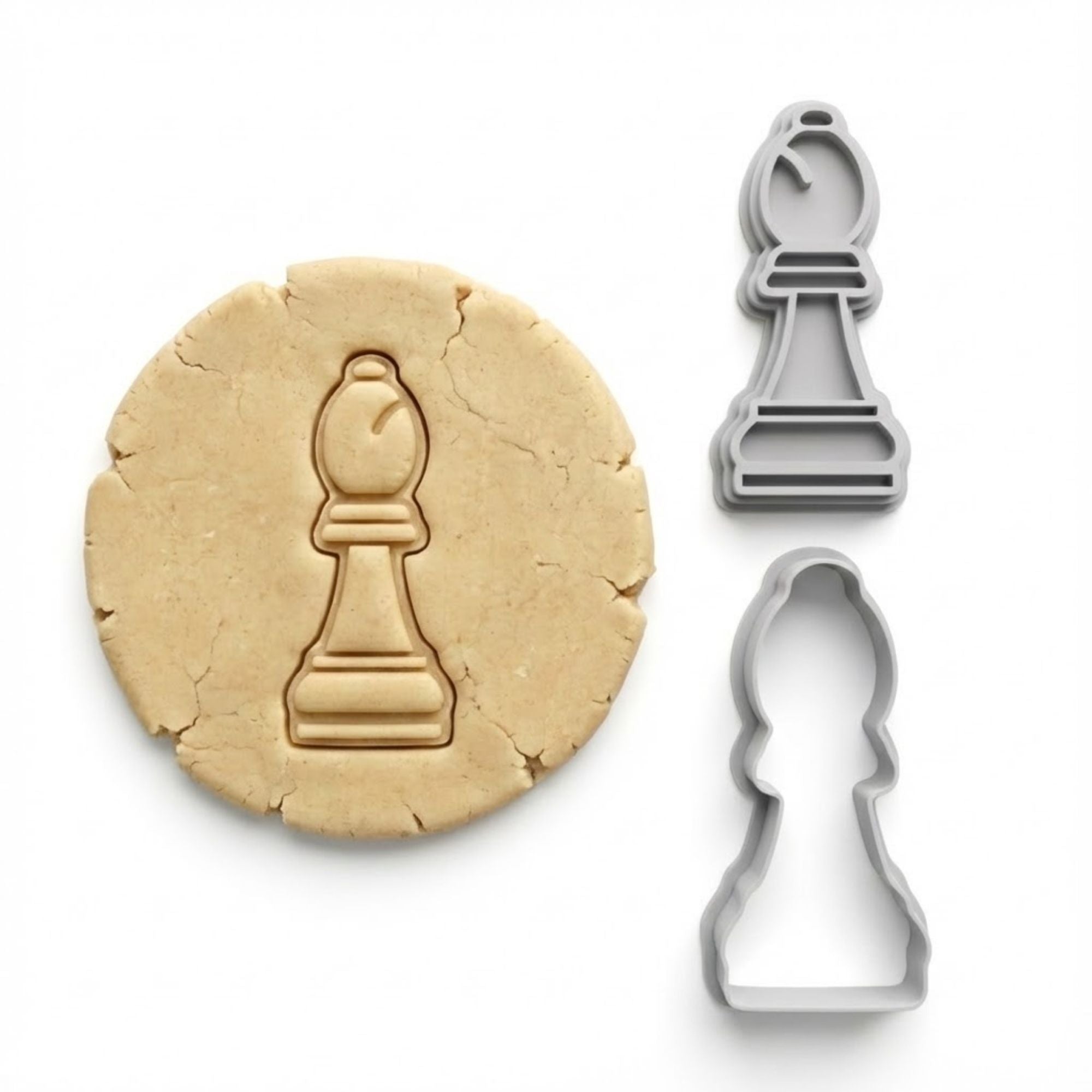 Bishop Chess Piece Cookie Cutter & Stamp | Food-Grade PLA