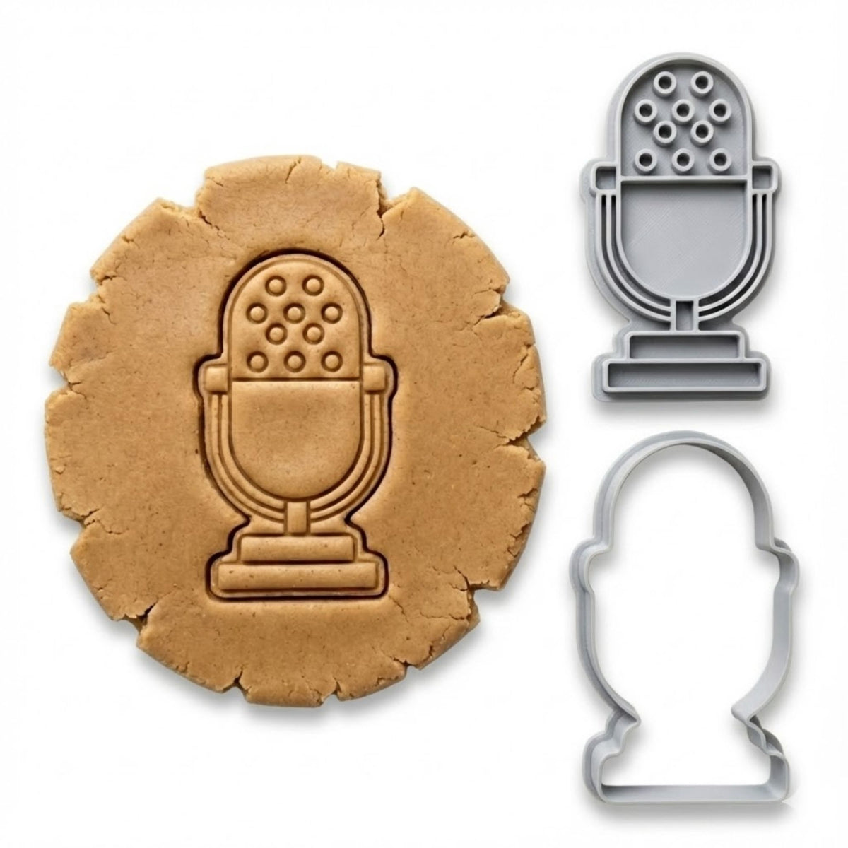 Studio Microphone Cookie Cutter & Stamp | Food-Grade PLA
