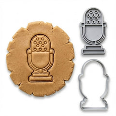 Studio Microphone Cookie Cutter & Stamp | Food-Grade PLA
