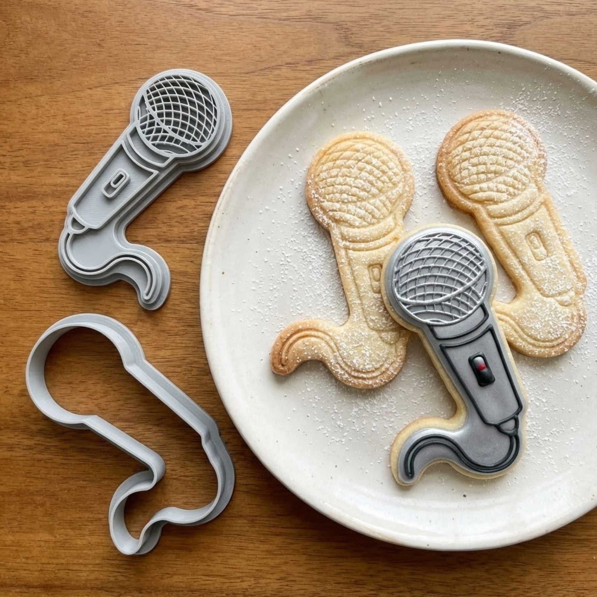 Handheld Stage Microphone Cookie Cutter & Stamp | Food-Grade PLA