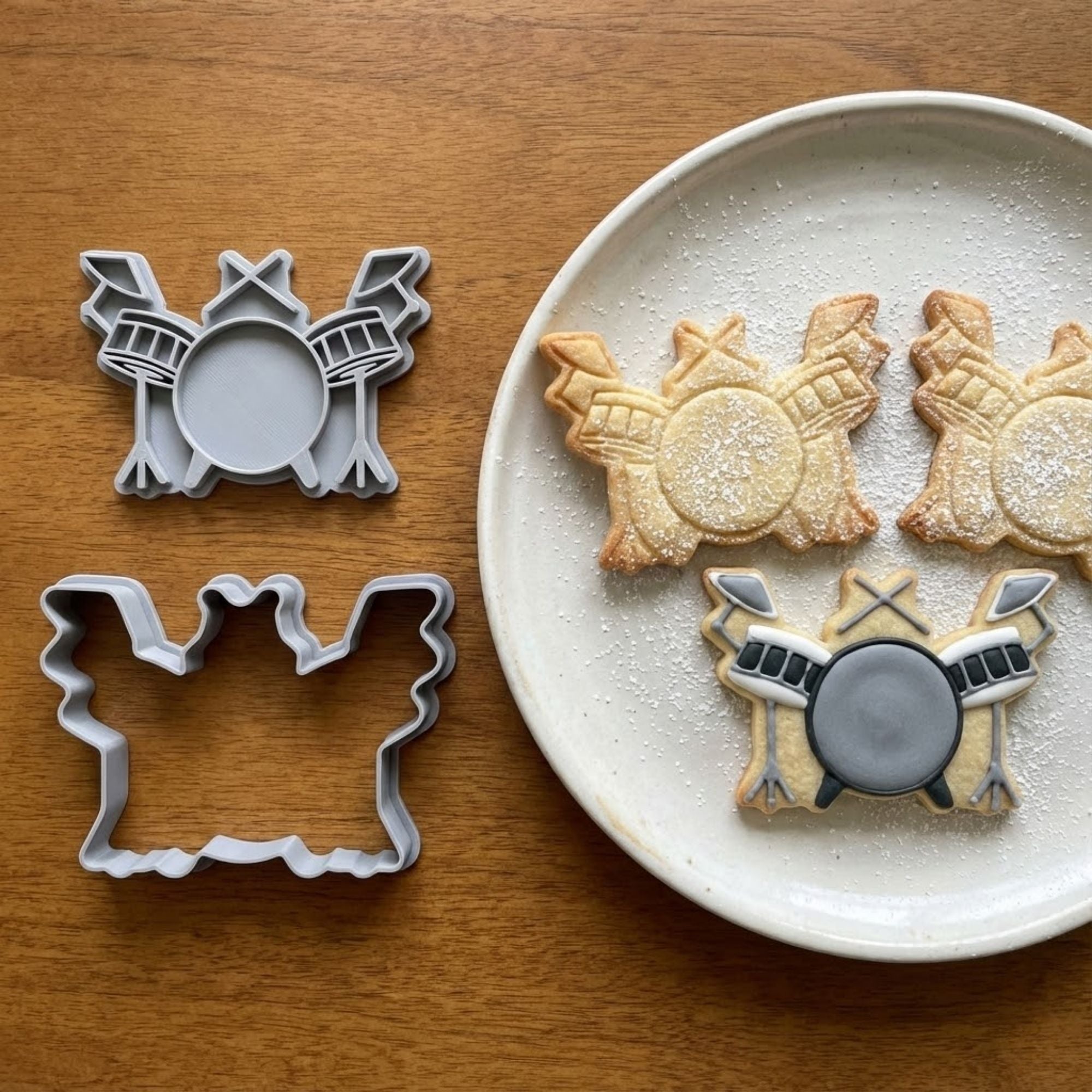 Pro Drum Kit Cookie Cutter & Stamp | Food-Grade PLA