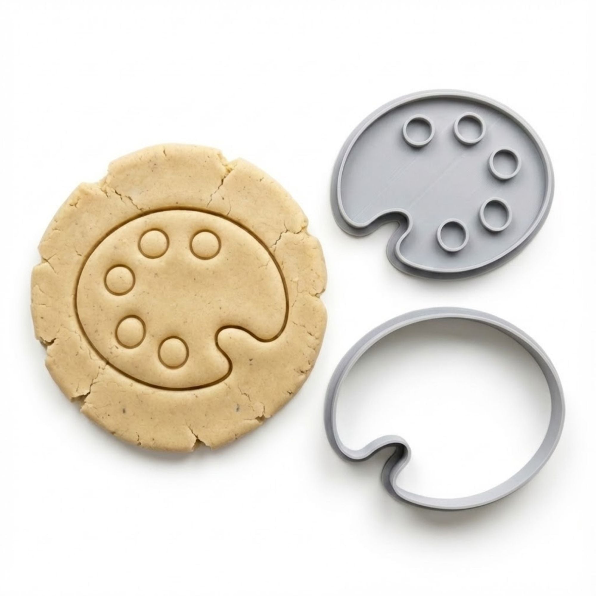 Artist Palette Cookie Cutter & Stamp | Food-Grade PLA