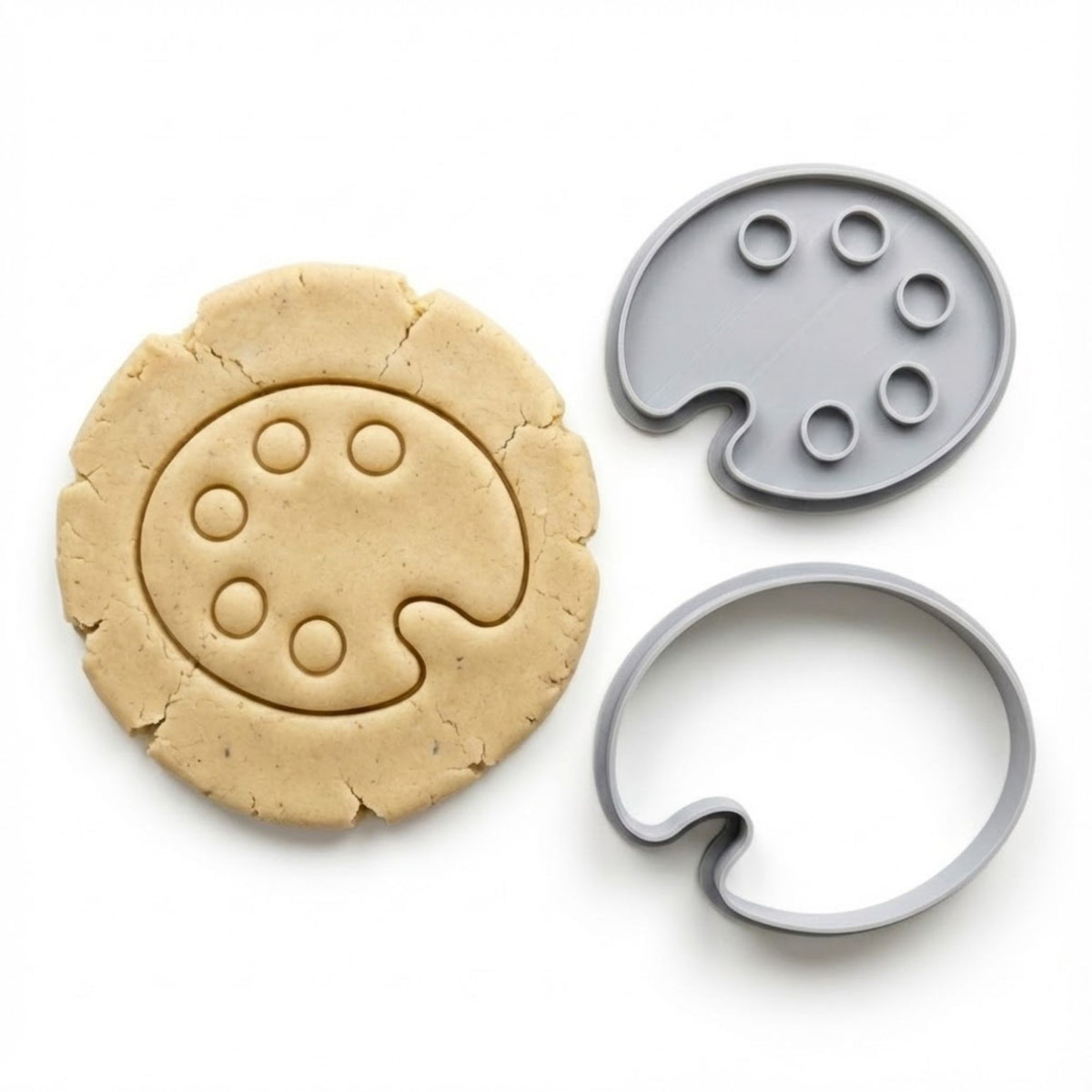 Artist Palette Cookie Cutter & Stamp | Food-Grade PLA