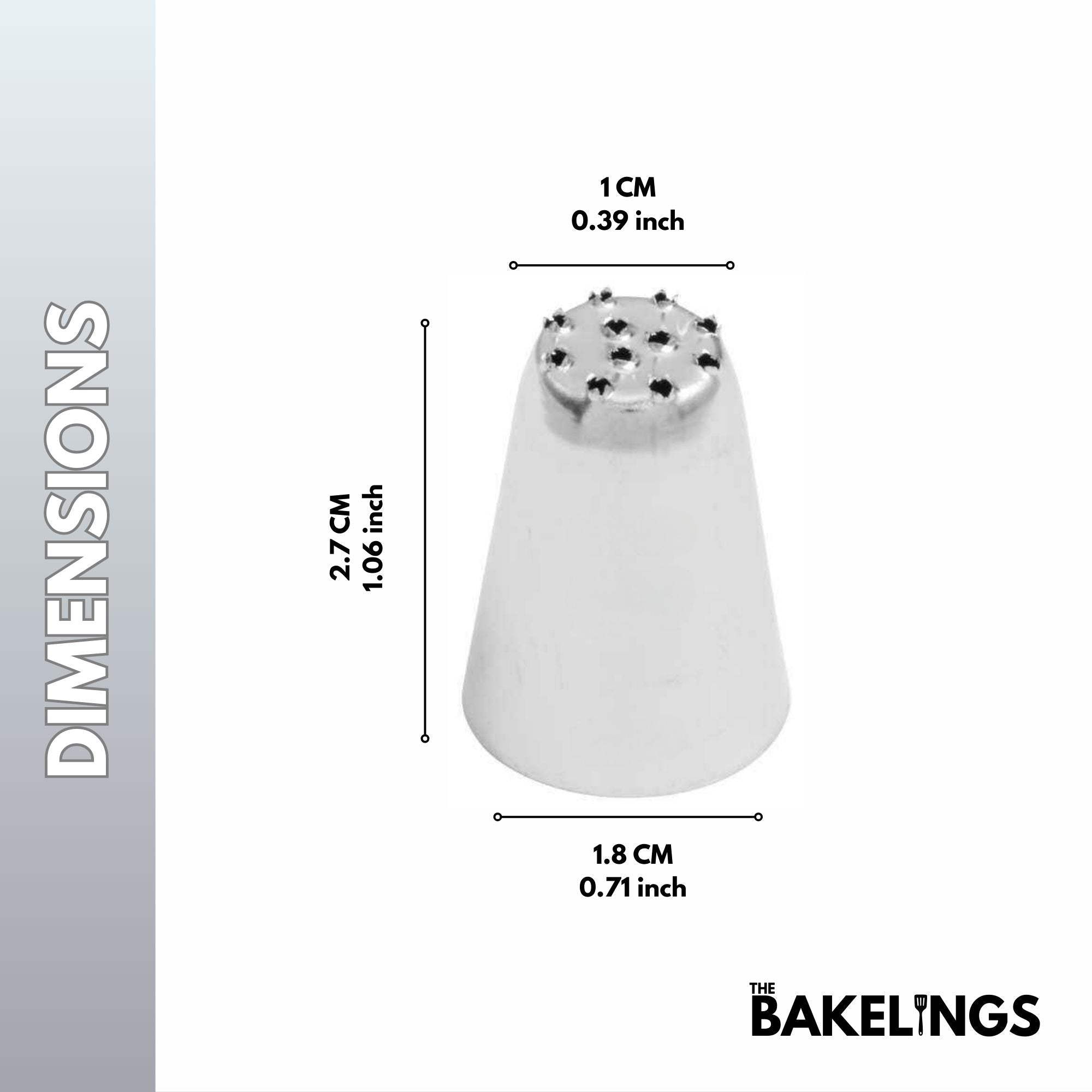 Stainless Steel Piping Nozzle Tip – Decorative Pattern Series | Model #221