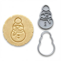 Sweet Snowman Cookie Cutter & Stamp | Food-Grade PLA