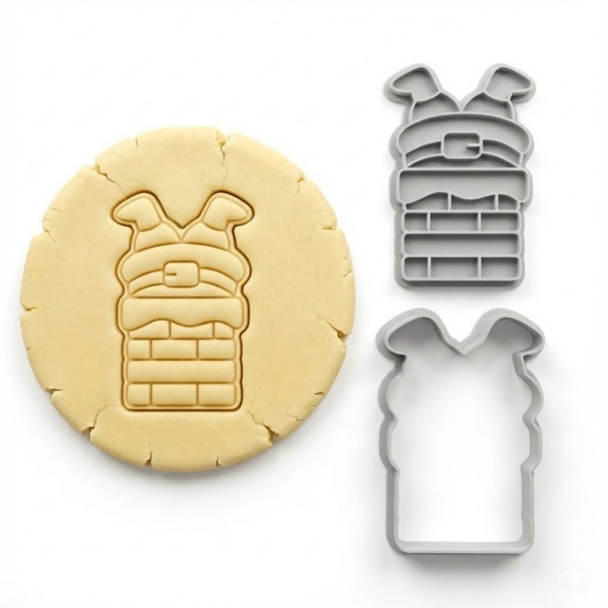 Santa In Chimney Cookie Cutter & Stamp | Food-Grade PLA