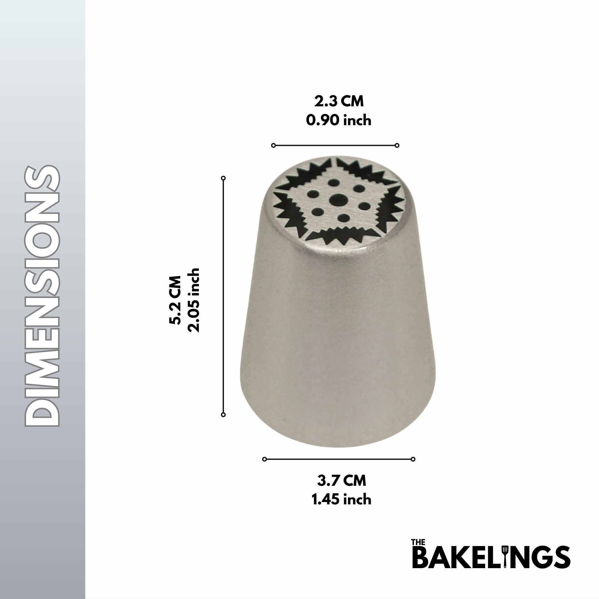 Stainless Steel Piping Nozzle Tip – Decorative Pattern Series | Model #222