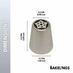 Stainless Steel Piping Nozzle Tip – Decorative Pattern Series | Model #222