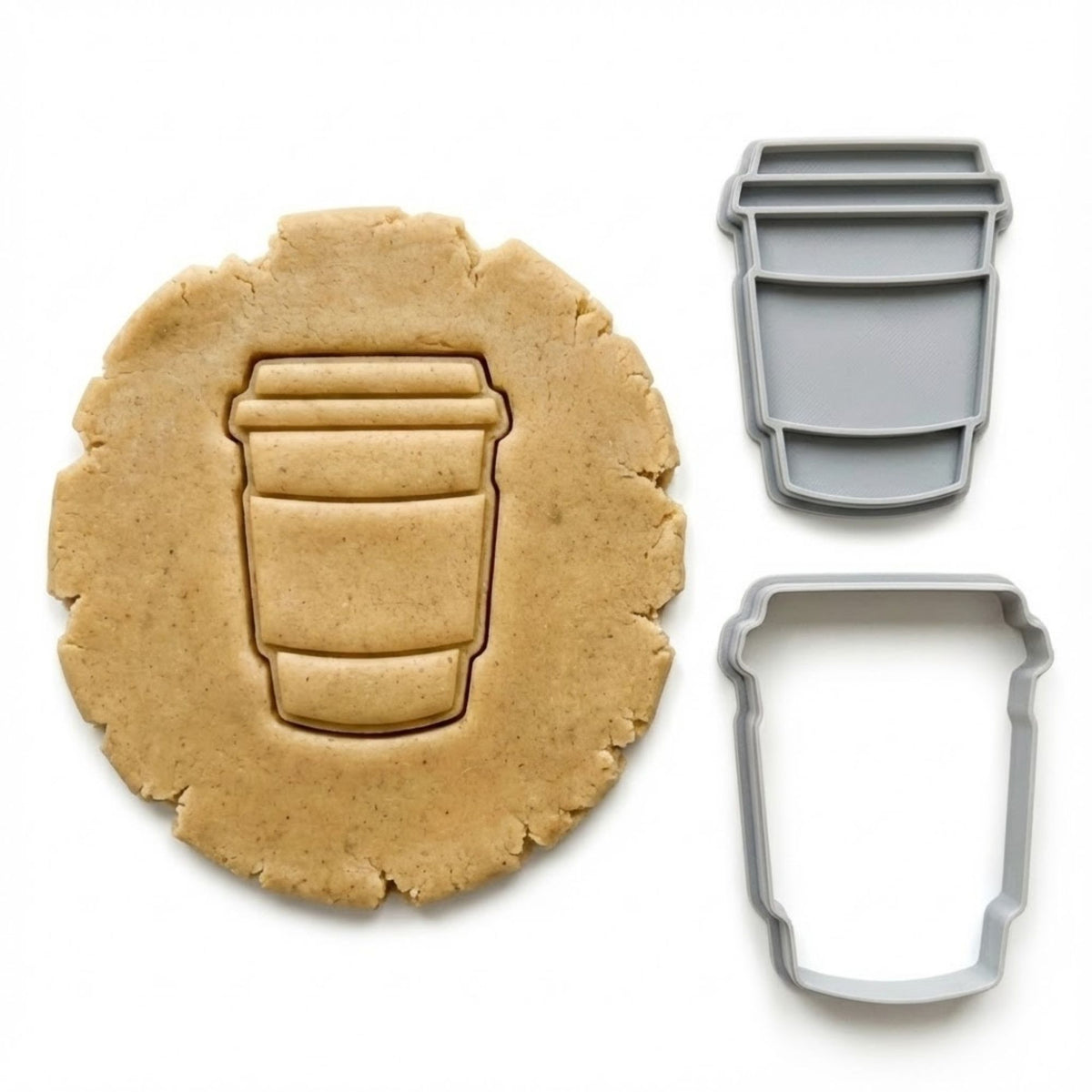 To Go Coffee Cookie Cutter & Stamp Set | Food-Grade PLA