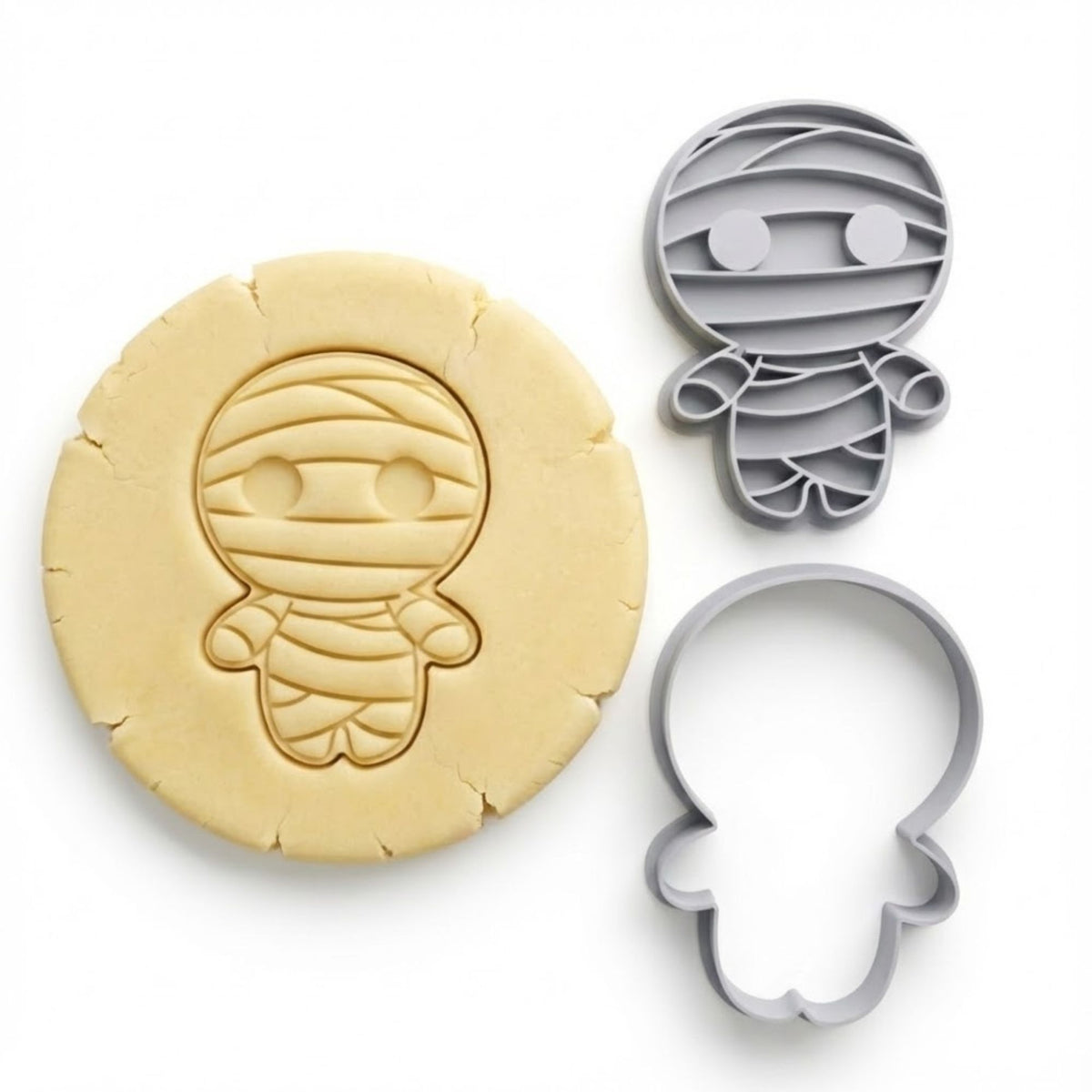 Kawaii Mummy Cookie Cutter & Stamp | Food-Grade PLA