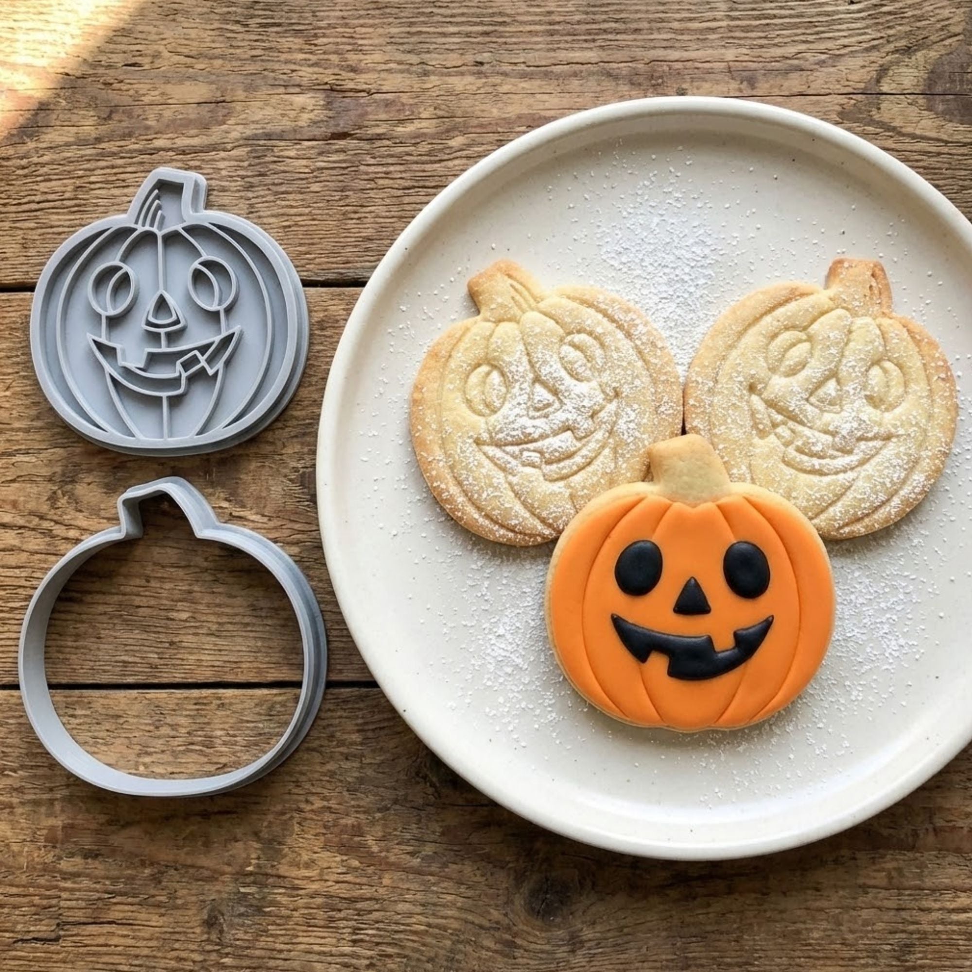 Jack-o-lantern / Pumpkin Cookie Cutter & Stamp | Food-Grade PLA