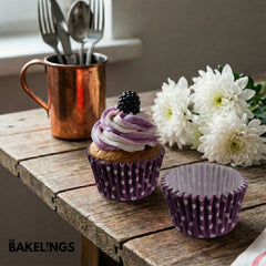 Cupcake Liners Purple Polka Dots 32 Pcs