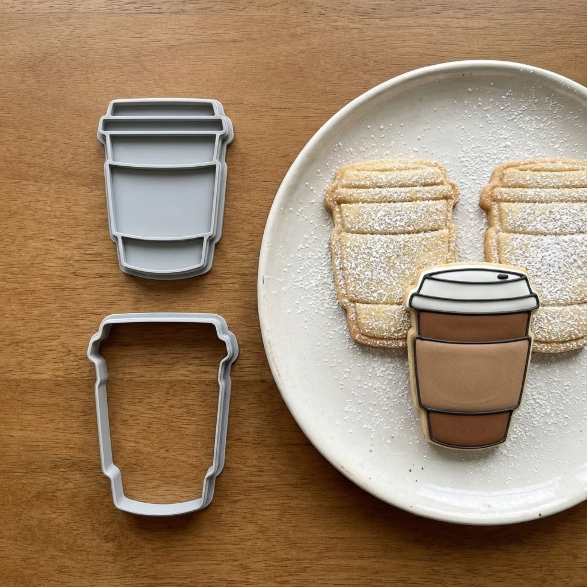 To Go Coffee Cookie Cutter & Stamp Set | Food-Grade PLA