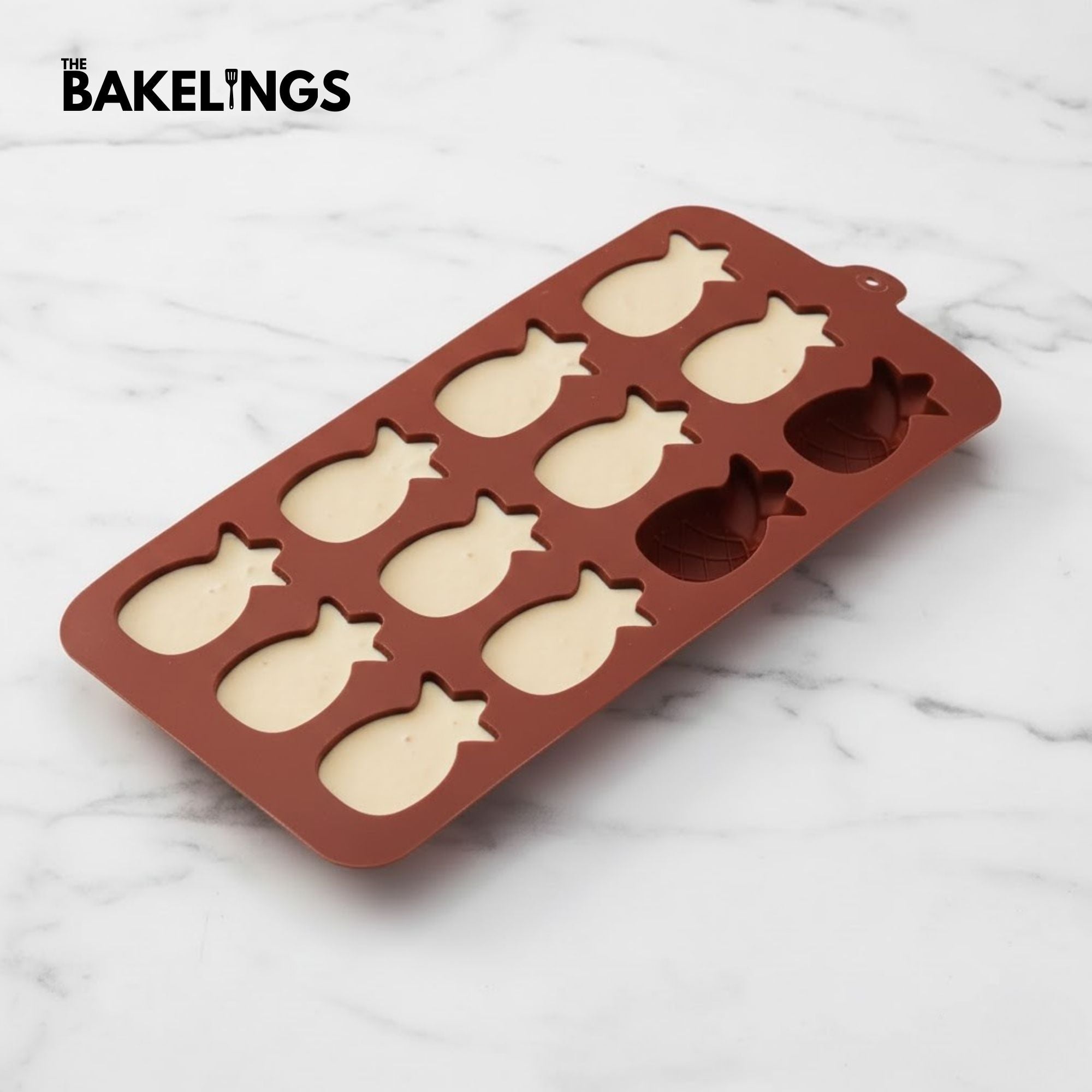 12-Cavity Pineapple Shape Silicone Chocolate Mold