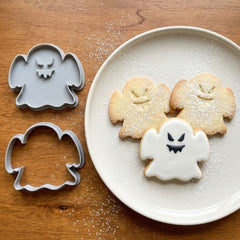 Angry Ghost Cookie Cutter & Stamp | Food-Grade PLA