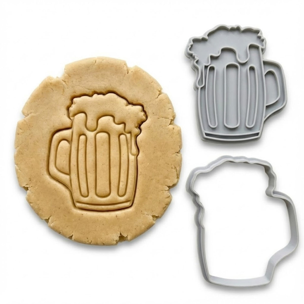 Foamy Beer Mug Cookie Cutter & Stamp Set | Food-Grade PLA