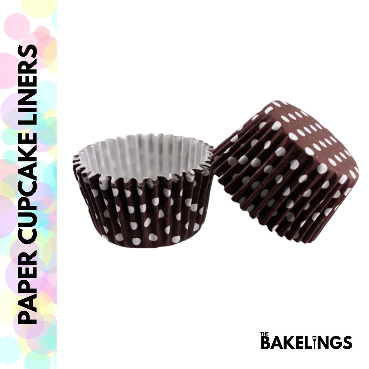 Cupcake Liners Brown Polka Dots 32 Pcs
