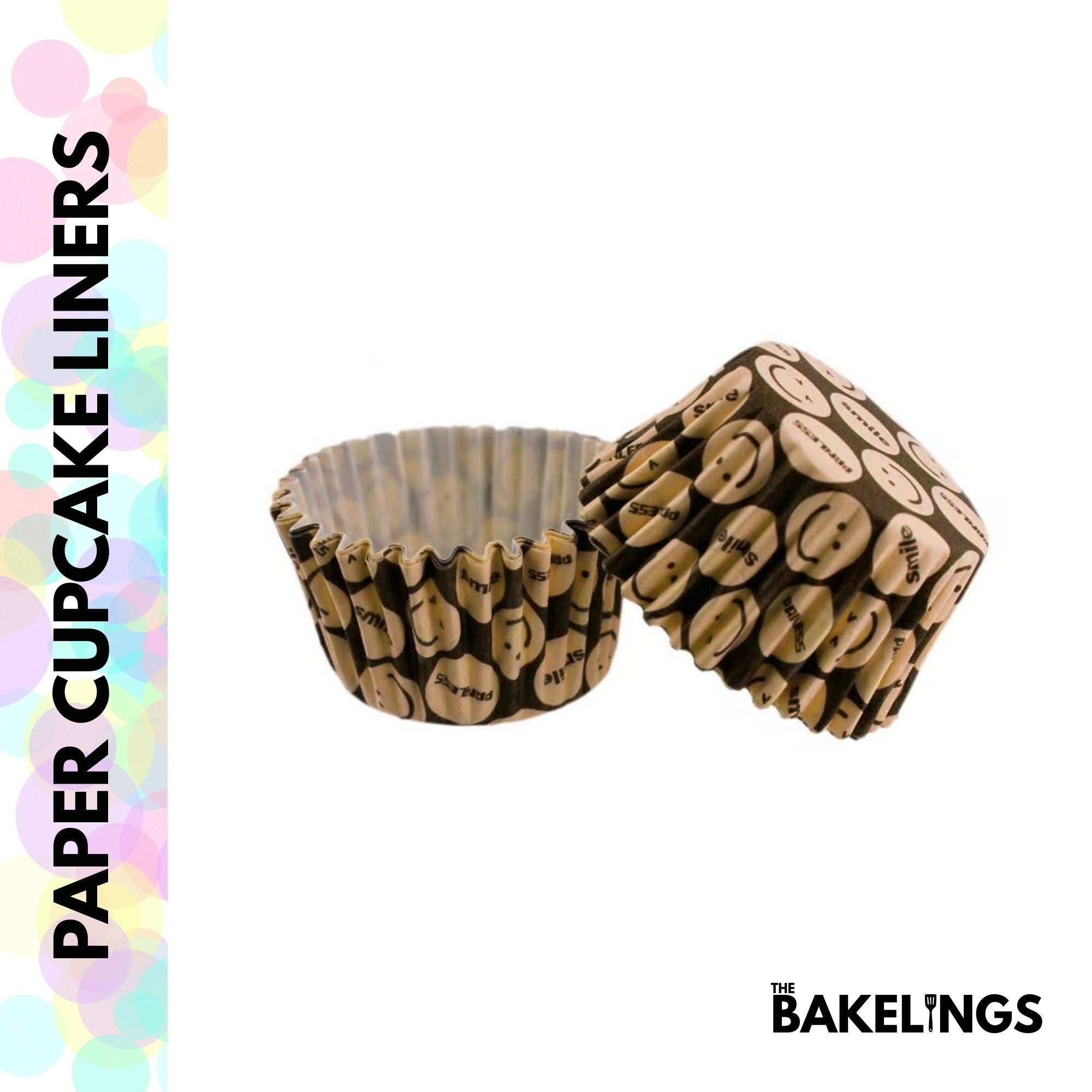 Cupcake Liners Yellow Smiley 32 Pcs