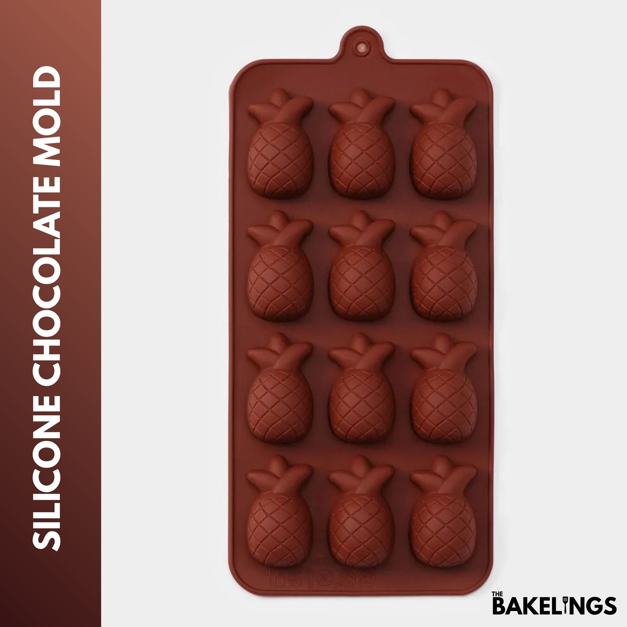 12-Cavity Pineapple Shape Silicone Chocolate Mold