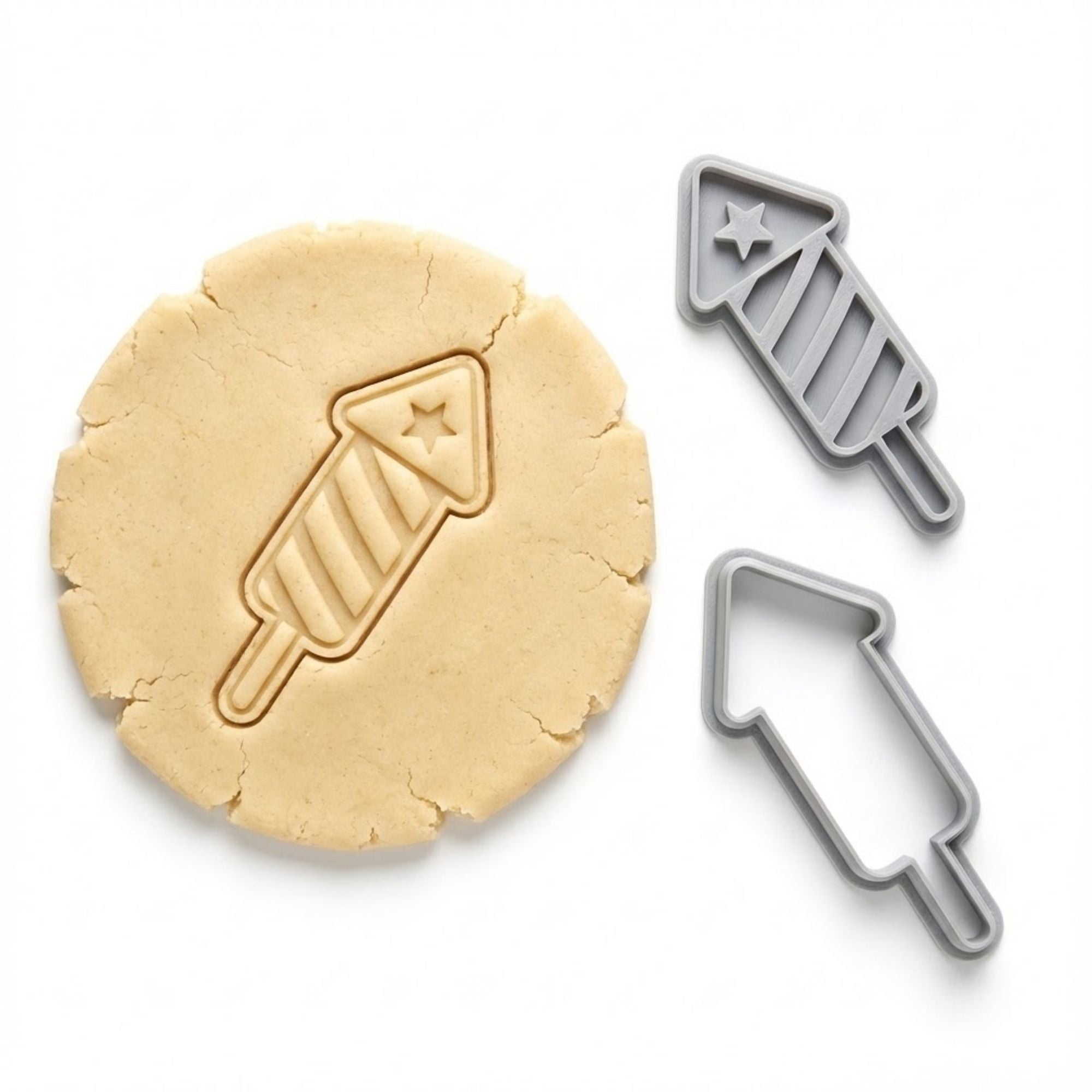 Firework Rocket Cookie Cutter & Stamp | Food-Grade PLA