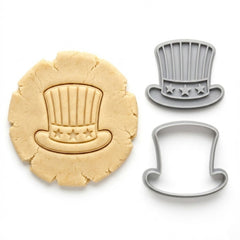 Uncle Sam Patriotic Cookie Cutter & Stamp | Food-Grade PLA