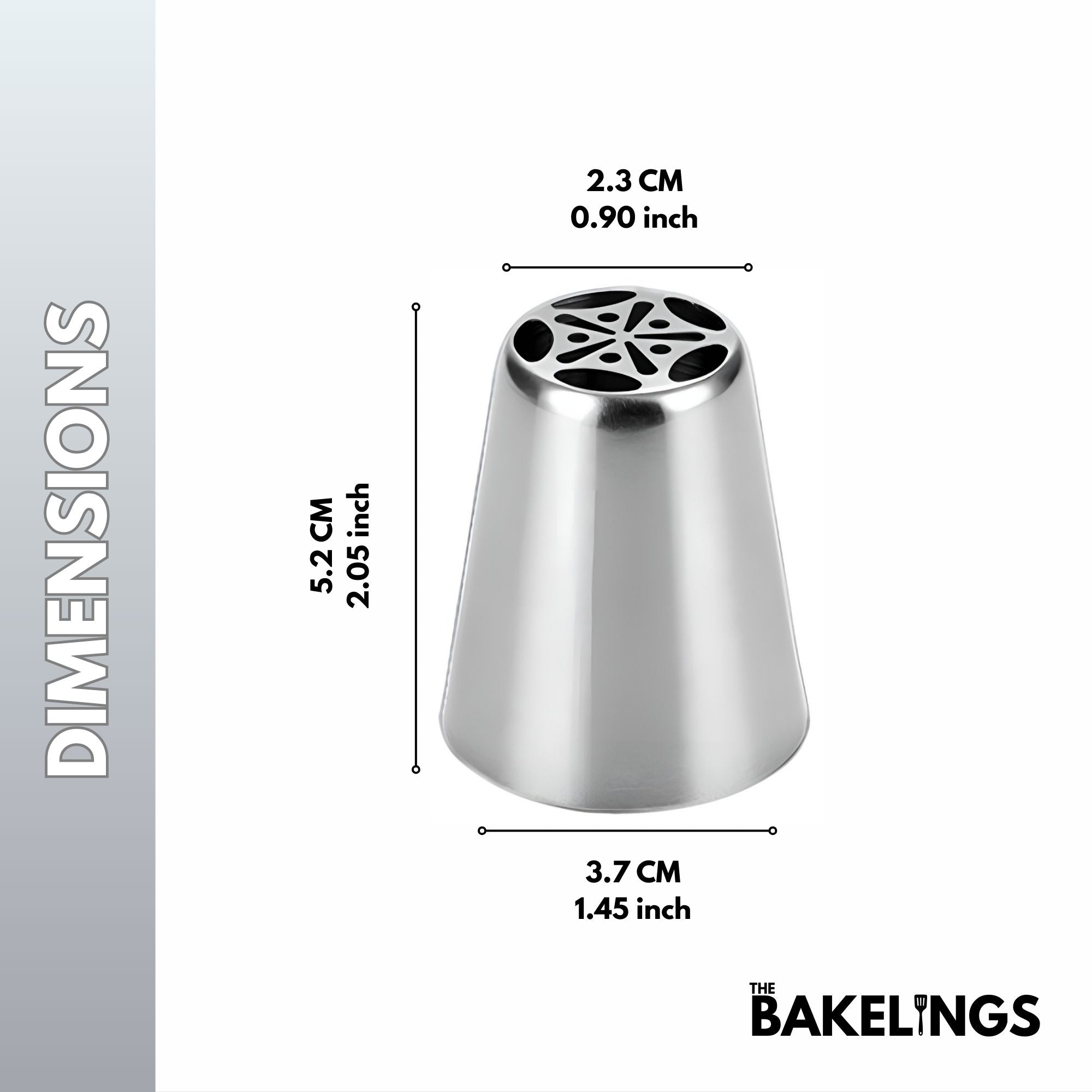 Stainless Steel Piping Nozzle Tip – Decorative Pattern Series | Model #223