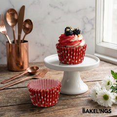 Cupcake Liners Red Polka Dots 32 Pcs
